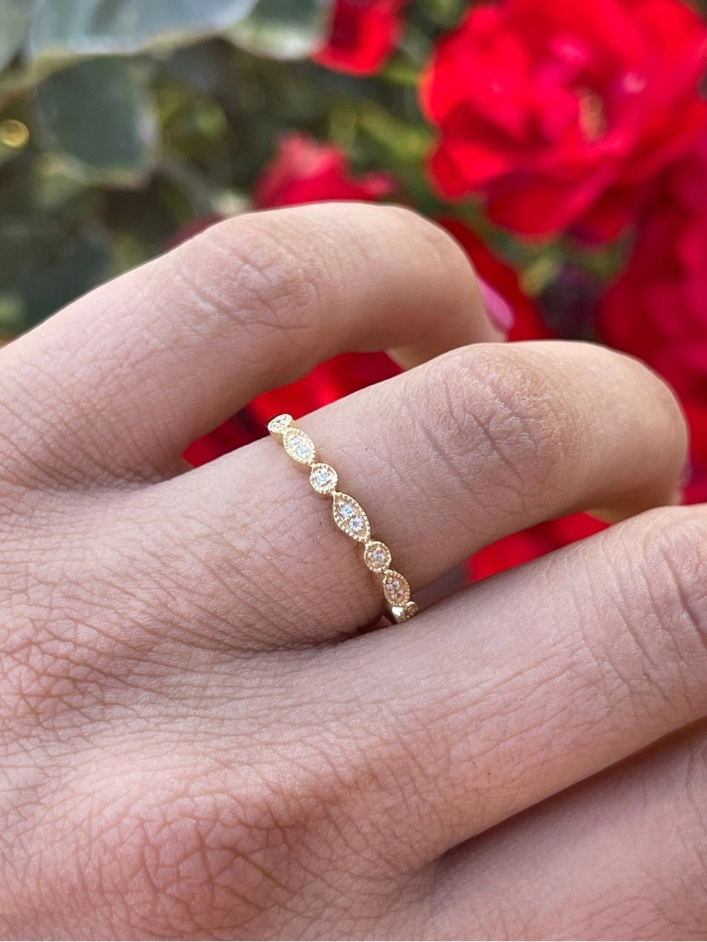 Delicate Gold Diamond Accent Women’s Band